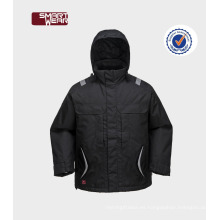 Buen diseño parka de invierno para hombre ropa de seguridad con costura de cinta